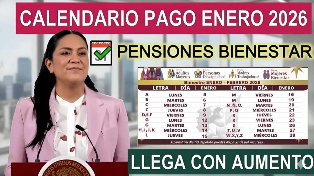 Pensión Bienestar enero 2026: $6,000 confirmados, quién cobra y fechas de pago