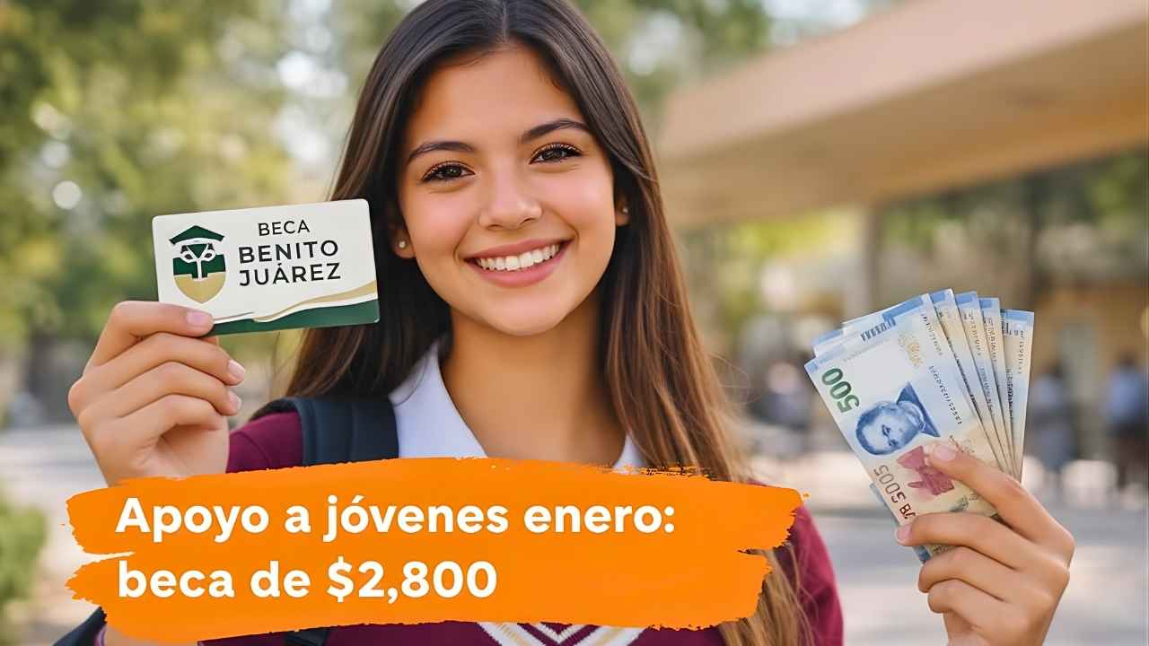 Apoyo a jóvenes enero: beca de $2,800, quién califica y cómo solicitarla en línea