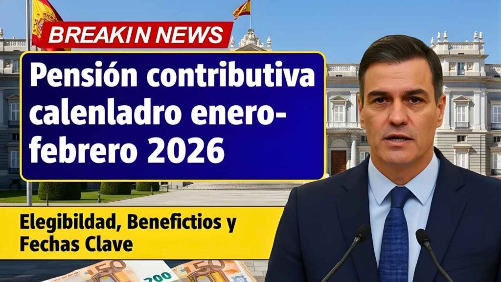 Pensión contributiva: calendario enero-febrero 2026 y cómo verificar tu depósito